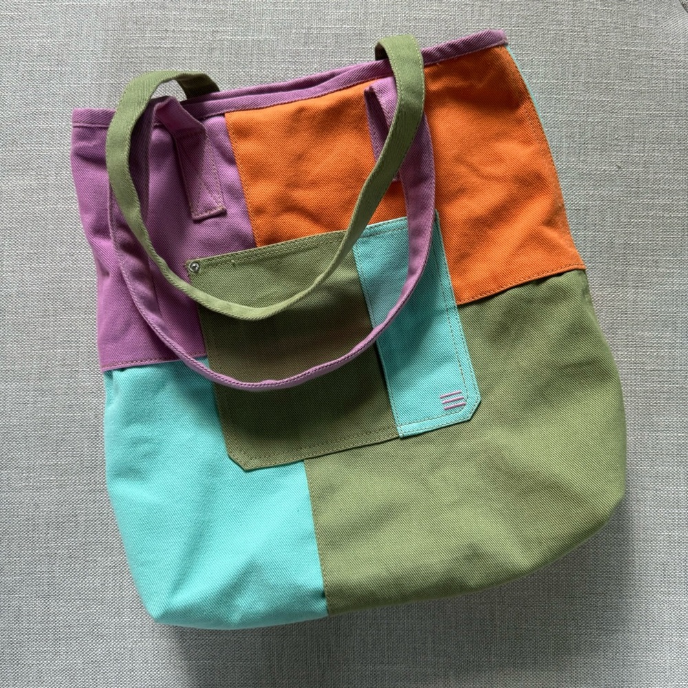 Colorful Patchwork Tote Bag